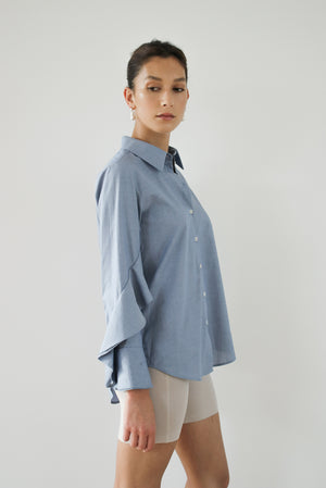 Oyster Shirt - Chambray - LOCLAIRE